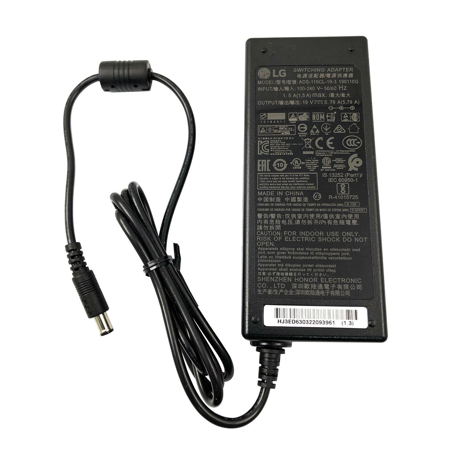 New Original LG ADS-110CL-19-3 190110G 19V 5.79A 110W AC Adapter